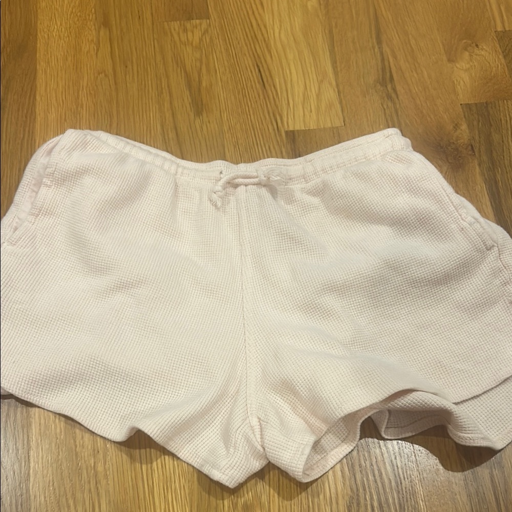 Brandy Melville Light Pink Waffle Knit Shorts